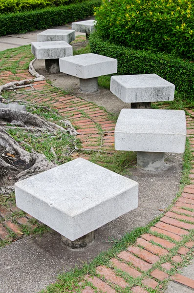 Rows of stone seat