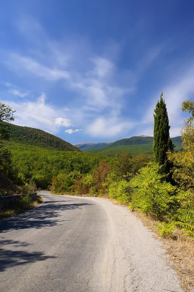 The road to Alushta. Landscapes of Crimea.