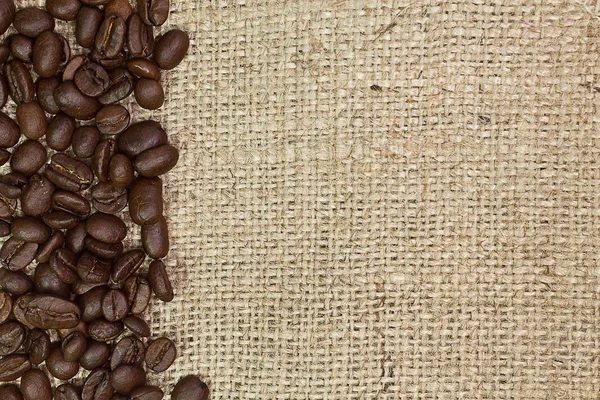 Card with a border of coffee beans