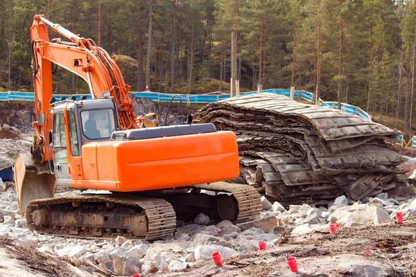 Rock blasting site area