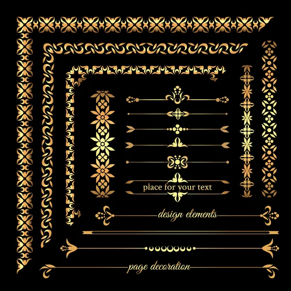 Set of calligraphic design elements
