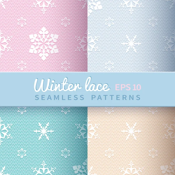 Vintage winter seamless patterns