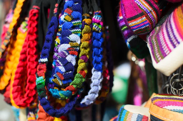 Hand-made bracelets in Guatemalan traditional style