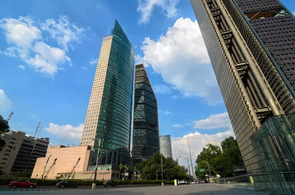 MEXICO CITY, MEXICO - OCTOBER 10, 2015: Skyscrapers at Avenida Reforma.