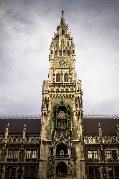 The tower of inner city of Munich, New city hall at Marienplatz Munich, RatHaus Munich, Germany