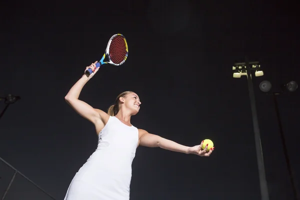 A woman tennis player