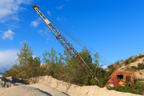 Quarry crane out of service