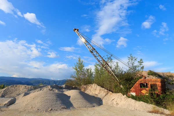 Quarry crane out of service