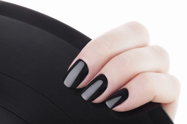 Beautiful black nails.