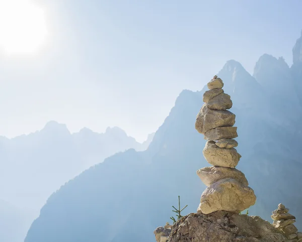 Stacked rock tower