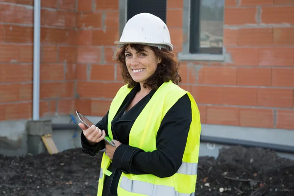 Woman engineer on building site