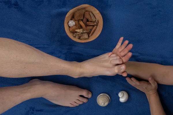 Reflexology foot massage, spa foot treatment at spa center