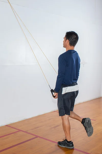 Resistance band exercise for posture and core