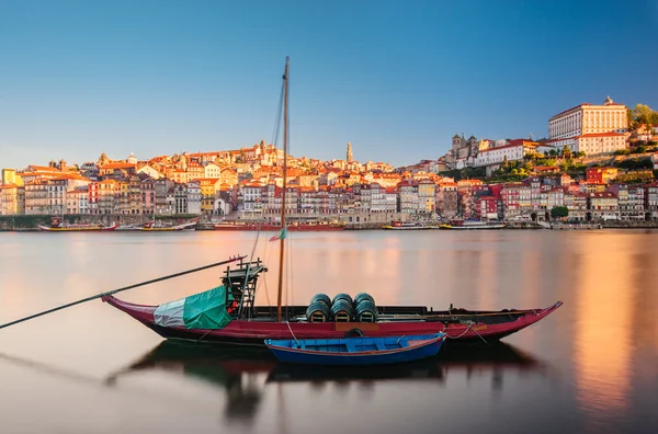 Traditional boat in the Douro River. Porto, Portugal