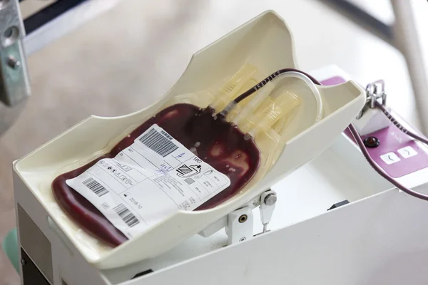 Blood donation volunteers. Blood bank