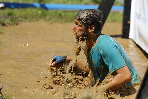 Extreme sport challenge muddy water