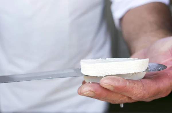 Greek white feta cheese knife