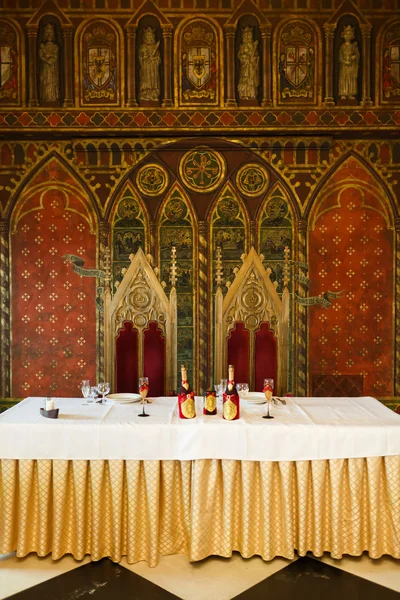 Wedding interior in medieval style