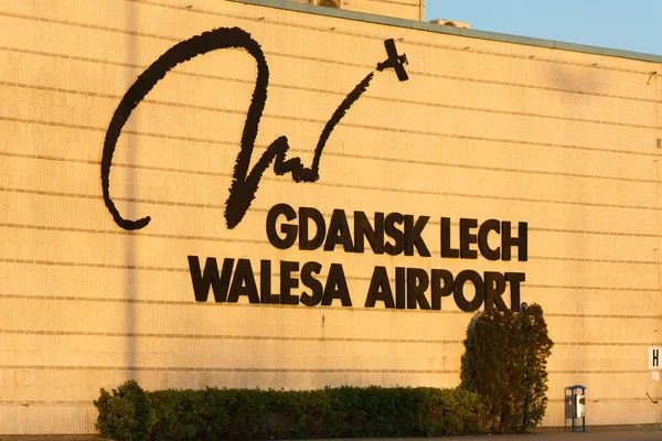 Promotional logo of Lech Valesa airport
