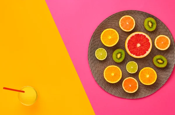 Fashion Summer Tropical fruit. Minimal Art Concept