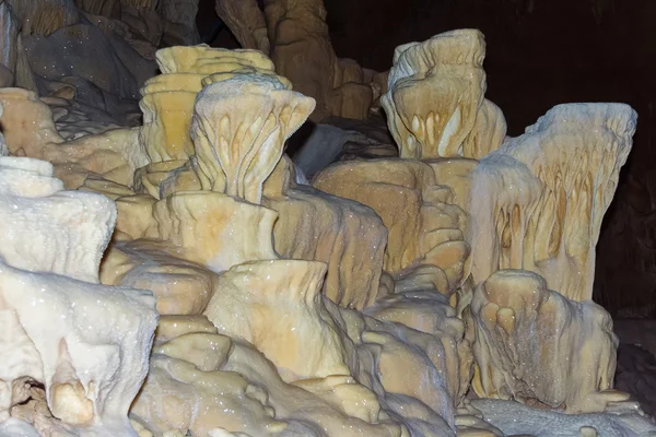 San Antonio, TX/USA - circa February 2016: Stalagmites in Natural Bridge Caverns near San Antonio,  Texas
