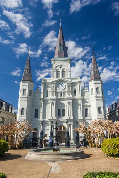 St. Louis Cathedral and Jackson Square in French Quarter, New Orleans,  Louisiana