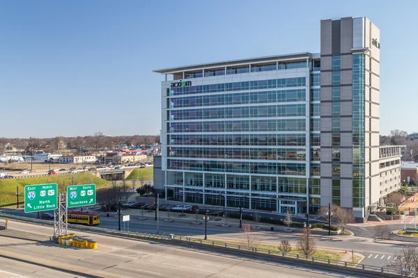 Little Rock, AR/USA - circa February 2016: Acxiom Corporation Headquarters Building in Downtown of Little Rock,  Arkansas