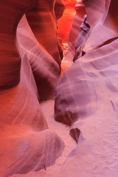 Colorful sandstone walls of Upper and Lower Antelope Canyon near Page,  Arizona