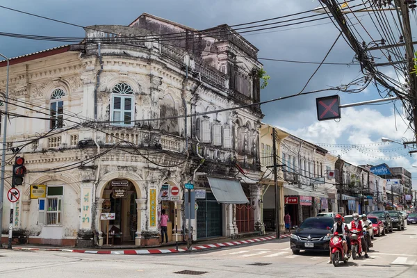 OLD TOWN PHUKET, THAILAND - CIRCA SEPTEMBER 2015: Streets of Old Town Phuket, Phuket,  Thailand