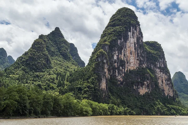 Karst mountains and limestone peaks of Li river in   China
