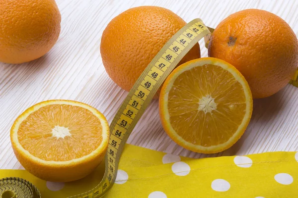 Oranges with measurement
