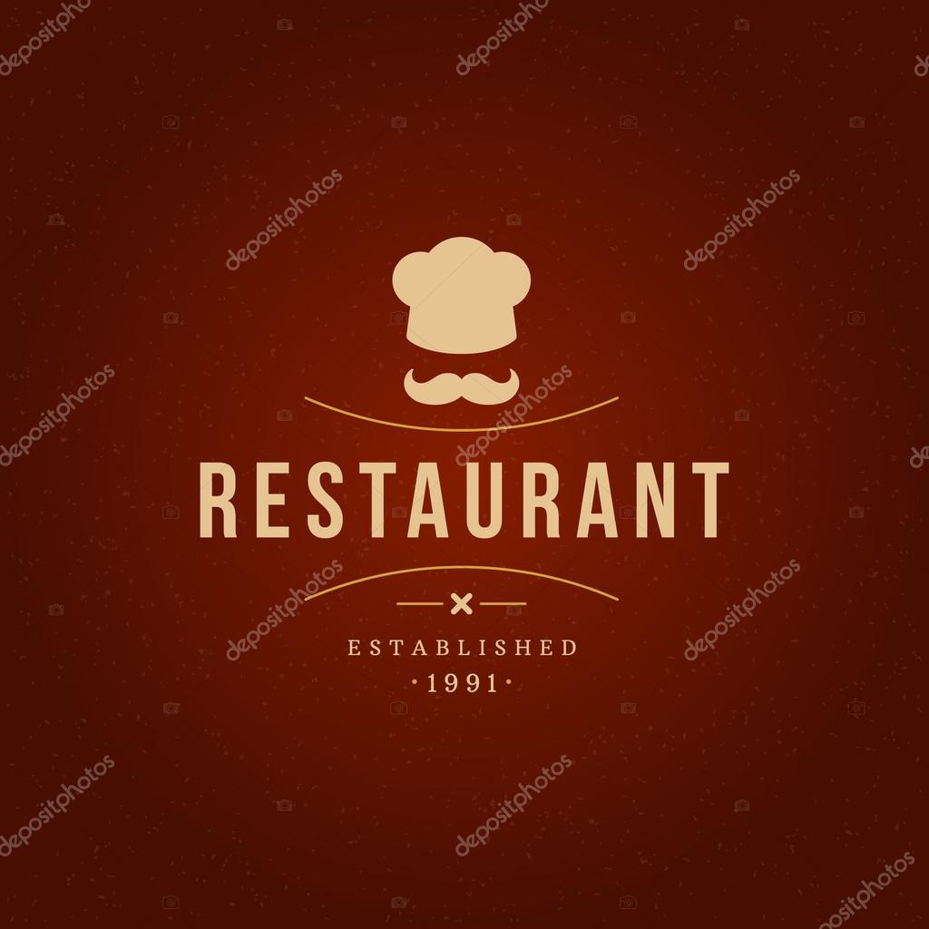restaurant design element in vintage style for logotype — stock restaurant design element in vintage style for logotype — stock
