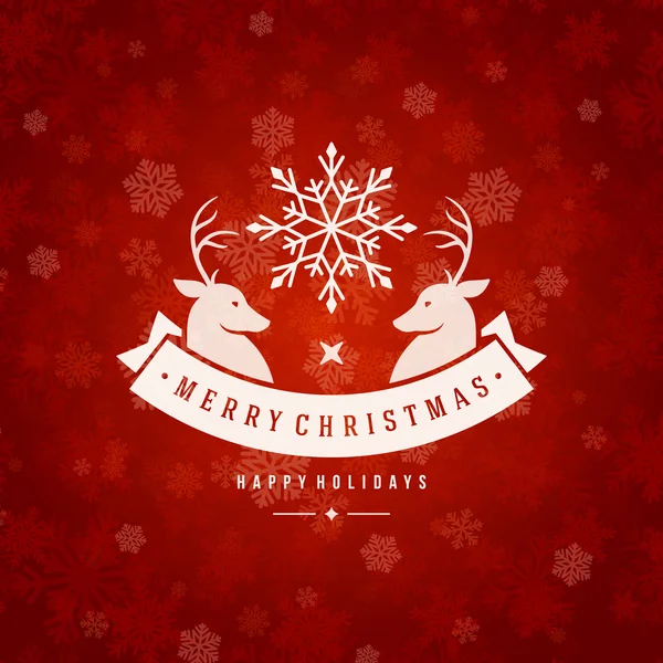 Christmas greeting card lights and snowflakes vector background