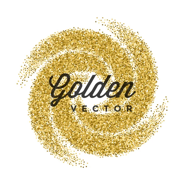 Gold Glitter Sparkles Bright Confetti white vector background