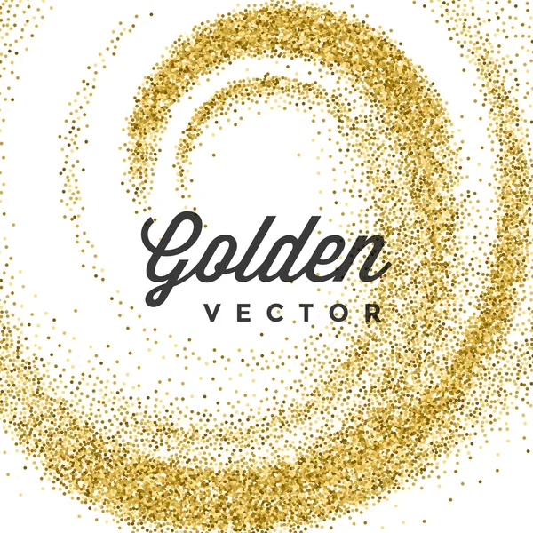 Gold Glitter Sparkles Bright Confetti Vector Background.