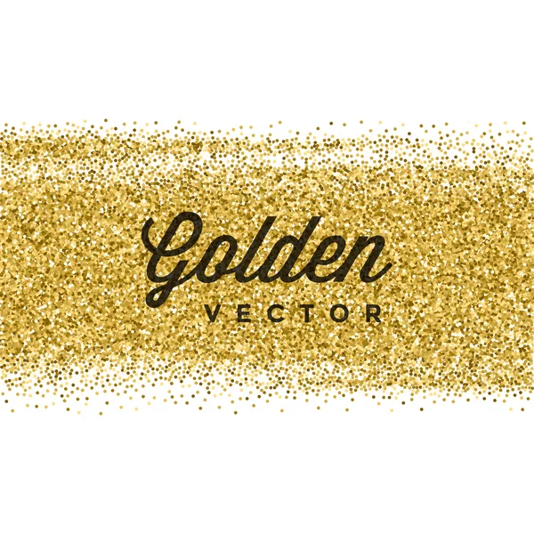 Gold Glitter Sparkles Bright Confetti Vector Background.