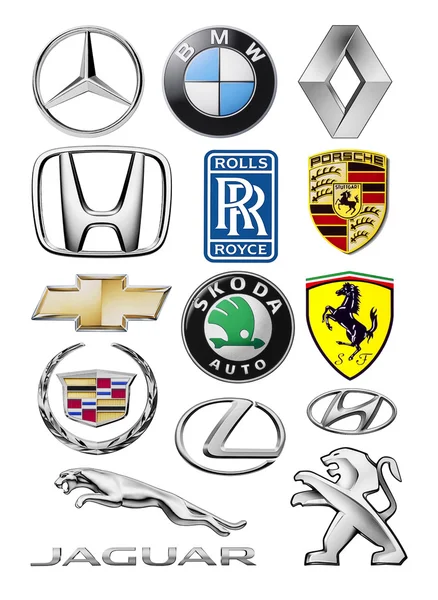 Logos collection of different brands of cars