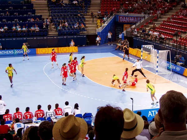 Handball women 17 August 2004 Olympic Games South Korea-Denmark (score 29-29). Sports Pavilion Stadium.