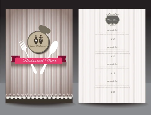 Restaurant or cafe menu vector design template vintage style