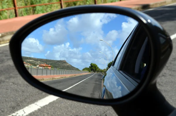 Heard someone comparing your past to what you see in a rearview mirror so I thought I\'d give this picture a try. Looking in the mirror at Sardinia island Italy