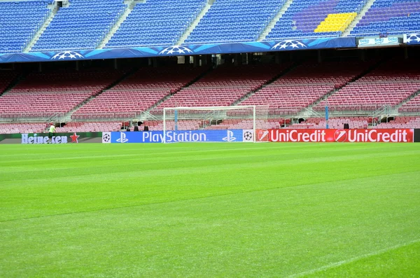 View of the Camp Nou in Barcelona before an important match of the FC Barcelona
