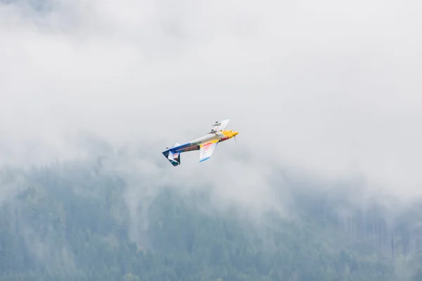 Model aircraft of RedBull in aerobatics