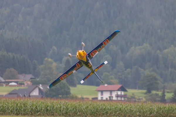 Model aircraft of RedBull in aerobatics