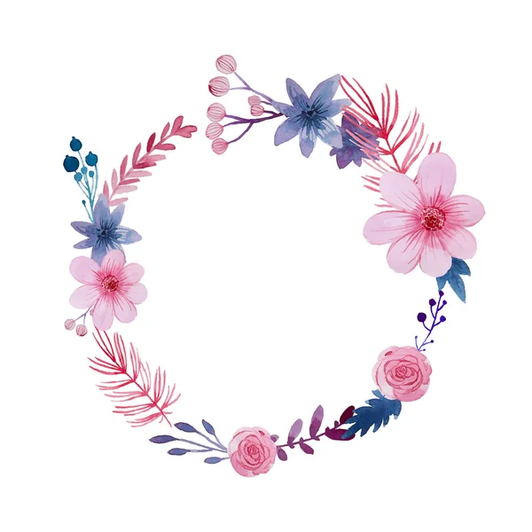 Watercolor vector wreath