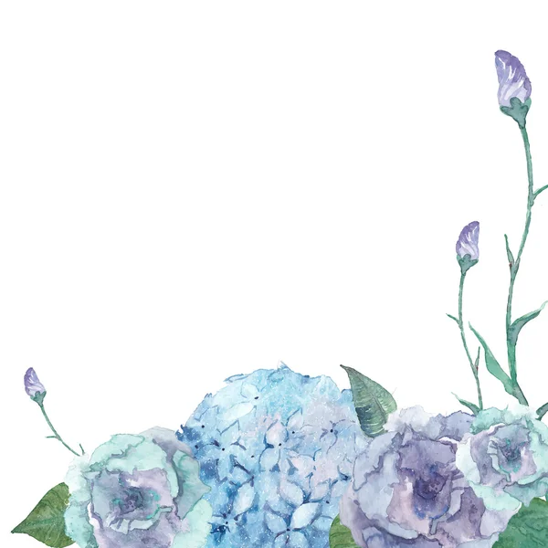 Watercolor natural flowers background