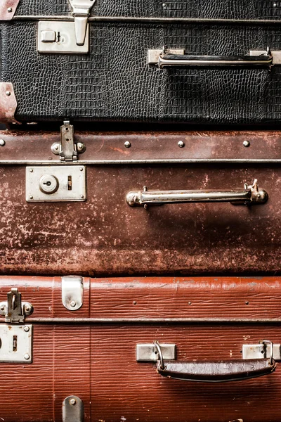 Old vintage suitcases background