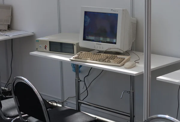 Old personal computer with crt monitor at Animefest