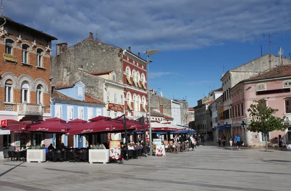 Tourist center of city Porec in Croatia