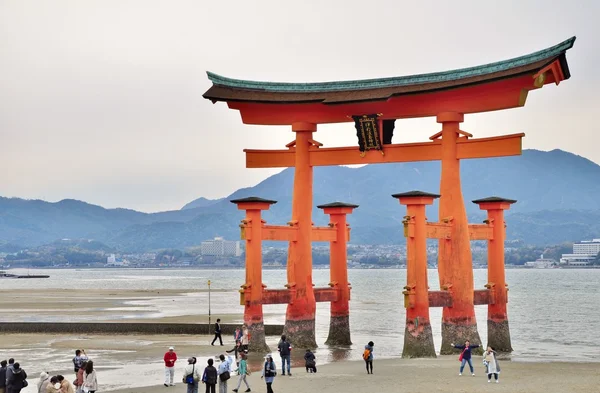 Great Torii gate at Miyajima island in Hiroshima, Japan.