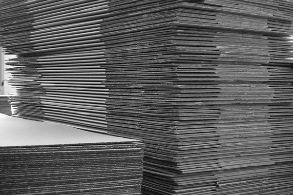 Stack of corrugated paper